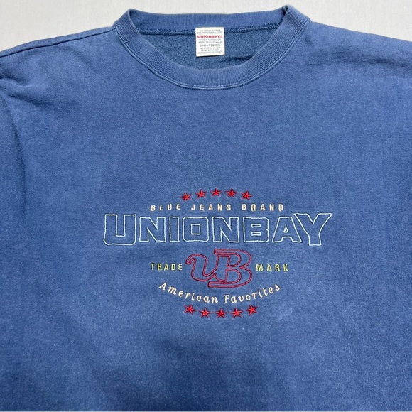 UNIONBAY Men Blue Crewneck Sweater Classic Design Size Small - Picture 2 of 7